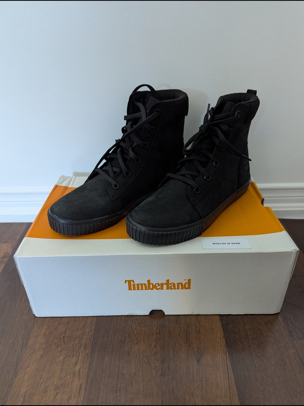 Timberland Men's Black Lace-Up High-Top Boots